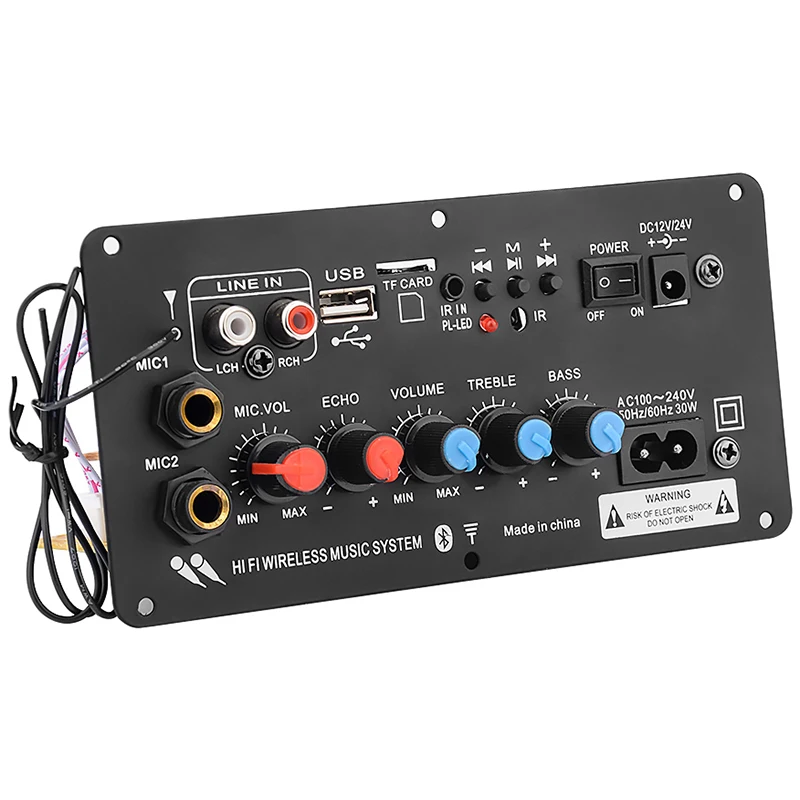 Subwoofer Digital Bluetooth Amplifier Board Dual Microphone Karaoke Amplifier Reverb 220V for 8-12 Inch Speaker US Plug
Subwoofer Digital Bluetooth Amplifier Board Dual Microphone Karaoke Amplifier Reverb 220V for 8-12 Inch Speaker US Plug