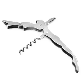 Stainless Steel Corkscrew Double Hinged Waiters Wine Bottle Opener LeverTool Silver FPing 
Stainless Steel Corkscrew Double Hinged Waiters Wine Bottle Opener LeverTool Silver FPing