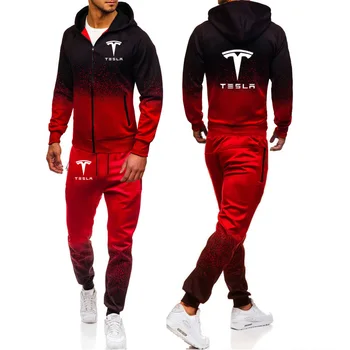 Hoodies Men Tesla Car Logo Print Casual Harajuku Gradient color Hooded Fleece zipper Jacket Sweatshirt Sweatpants Suit 2pcs
Hoodies Men Tesla Car Logo Print Casual Harajuku Gradient color Hooded Fleece zipper Jacket Sweatshirt Sweatpants Suit 2pcs