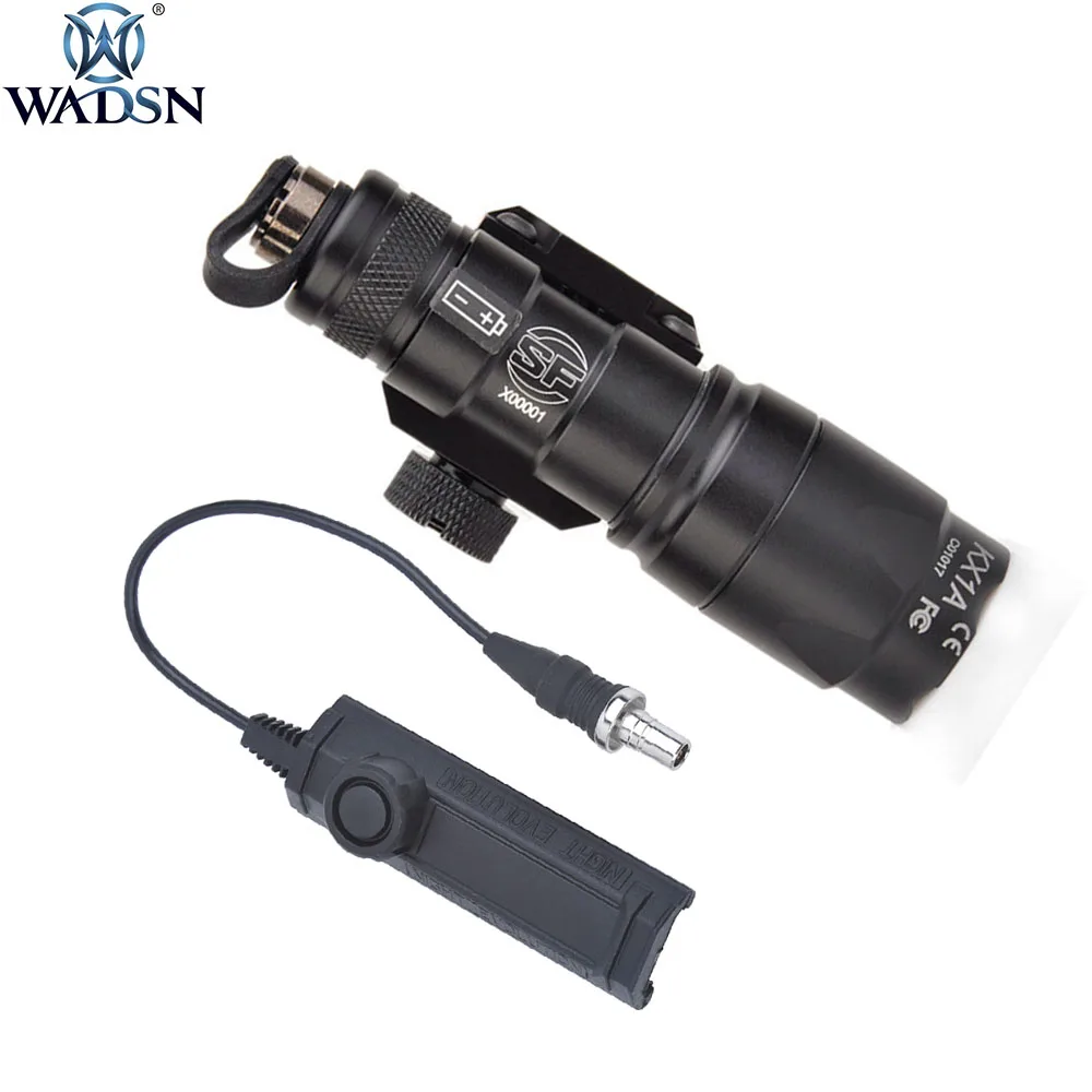 WADSN Airsoft Surefir M300 M300B Mini Scout Light Hunting Weapon Tactical Flashlight with Softair Dual Function Tape Switch
WADSN Airsoft Surefir M300 M300B Mini Scout Light Hunting Weapon Tactical Flashlight with Softair Dual Function Tape Switch