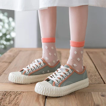 Daisy Glass Silk Girls Long Sheer Socks Crystal Silk Transparent Lace Ultra-thin Fashion New Lovely Women Tulle Socks Light Sox
Daisy Glass Silk Girls Long Sheer Socks Crystal Silk Transparent Lace Ultra-thin Fashion New Lovely Women Tulle Socks Light Sox