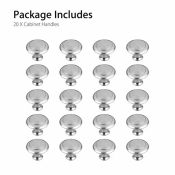 20Pcs Stainless Steel Door Knob Cabinet Handles Cupboard Drawer Kitchen DIY Knobs Screws For Kitchen Cabinet, Furniture Door
20Pcs Stainless Steel Door Knob Cabinet Handles Cupboard Drawer Kitchen DIY Knobs Screws For Kitchen Cabinet, Furniture Door