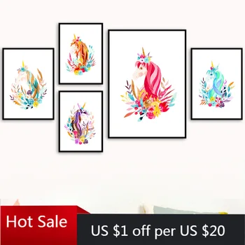 Colorful Flower Abstract Unicorn Nordic Posters And Prints Wall Art Canvas Painting Cartoon Wall Pictures For Kids Room Decor
Colorful Flower Abstract Unicorn Nordic Posters And Prints Wall Art Canvas Painting Cartoon Wall Pictures For Kids Room Decor