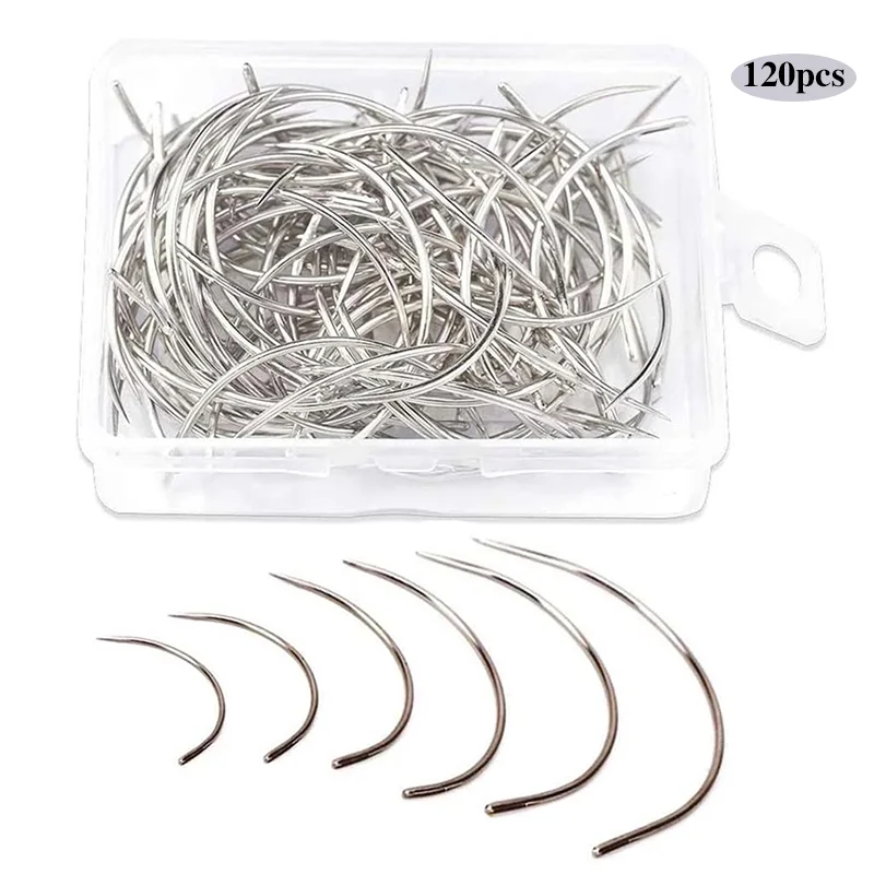 LMDZ 120Pcs C Needle Curved Hand Sewing Needles Set Household Repair Carpet Leather Repairing Blocking Knitting Tools Kit DIY
LMDZ 120Pcs C Needle Curved Hand Sewing Needles Set Household Repair Carpet Leather Repairing Blocking Knitting Tools Kit DIY