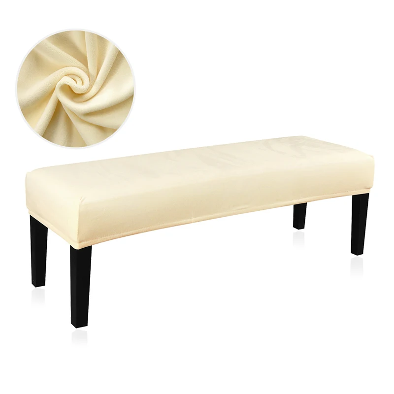 Housse de banc extensible en velours et Spandex, élastique, pour salle à manger, chaise, siège, hôtel, maison, salon, cuisine, chambre à coucher Housse de banc extensible en velours et Spandex, élastique, pour salle à manger, chaise, siège, hôtel, maison, salon, cuisine, chambre à coucher