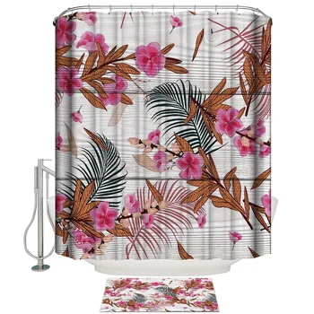 Retro Wood Textured Background Floral Plant Patterns And Seamless Patterns Shower Curtain Set Bathroom Decor
Retro Wood Textured Background Floral Plant Patterns And Seamless Patterns Shower Curtain Set Bathroom Decor