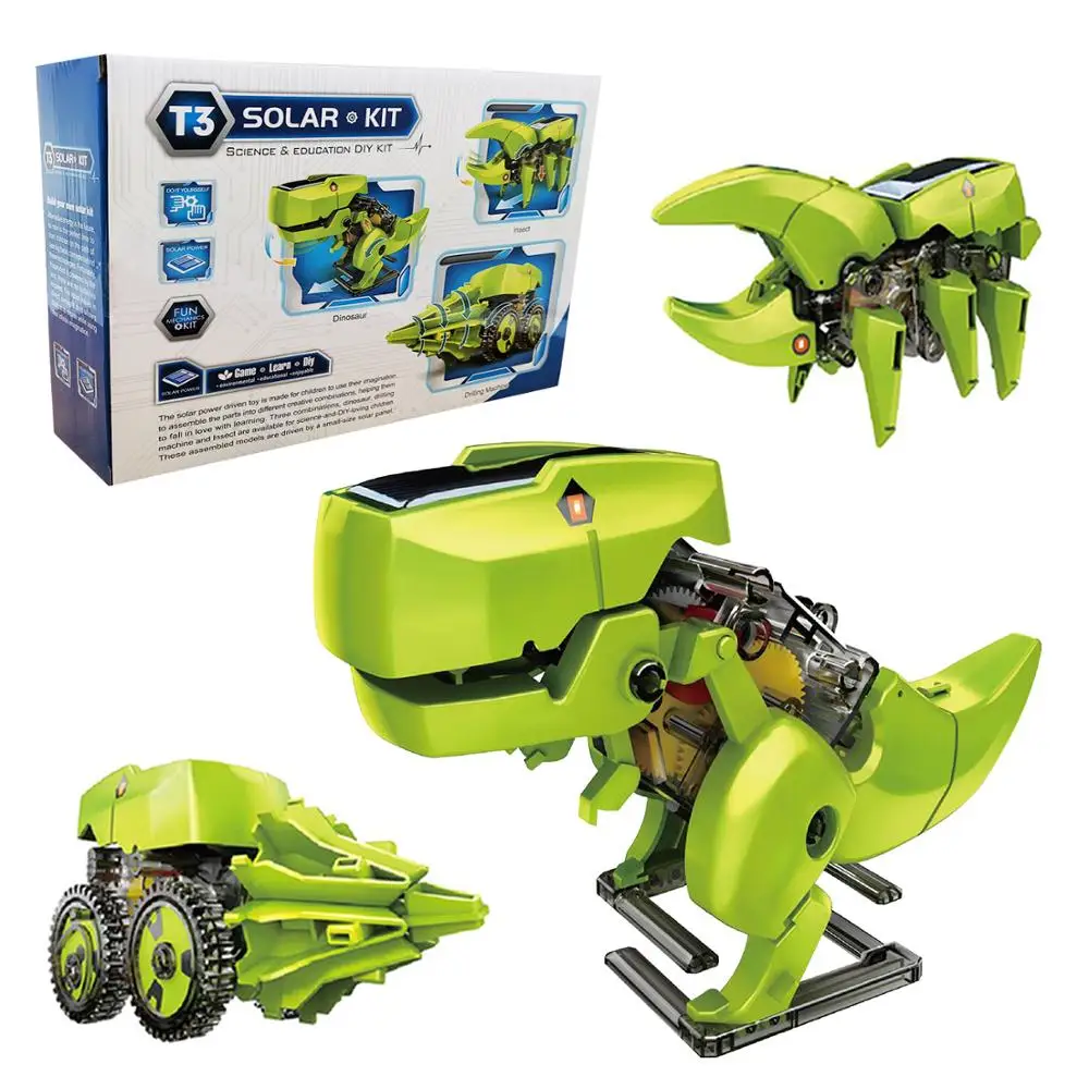 STEM Solar Robot Kit 3 in 1 Educational Learning Science DIY Building Dinosaurs Toys Gift for Kids Age 8-12
STEM Solar Robot Kit 3 in 1 Educational Learning Science DIY Building Dinosaurs Toys Gift for Kids Age 8-12
