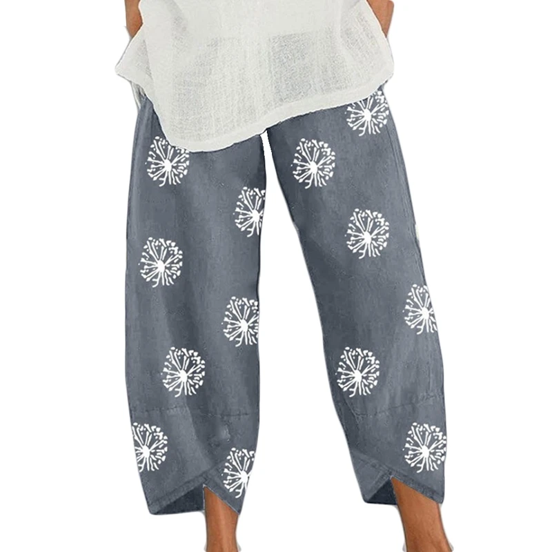 2020 Autumn Women Casual Harem Pants Elastic Waist Wide Leg Pants Vintage Dandelion Printed Trousers Female Loose Pantalon
2020 Autumn Women Casual Harem Pants Elastic Waist Wide Leg Pants Vintage Dandelion Printed Trousers Female Loose Pantalon