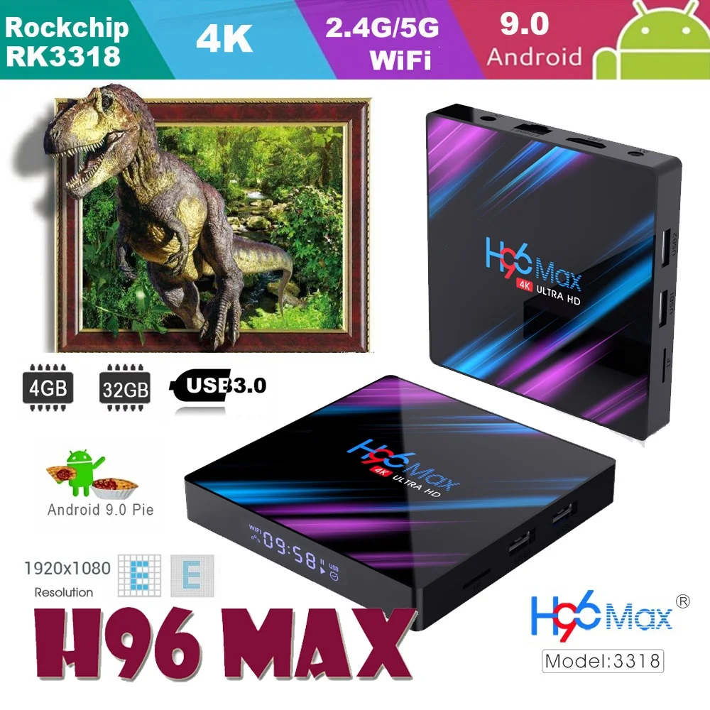 android 9.0 tv set-top box h96 max Rockchip boxes RK3318 Built-in software Google iptv Box Store Player smart console Youtube 4K
android 9.0 tv set-top box h96 max Rockchip boxes RK3318 Built-in software Google iptv Box Store Player smart console Youtube 4K