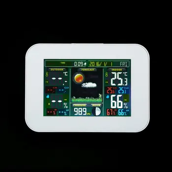 Wireless Weather Station with Indoor Outdoor Wireless Sensor Color Display Alarm Clock With Temperature Alerts Forecasting
Wireless Weather Station with Indoor Outdoor Wireless Sensor Color Display Alarm Clock With Temperature Alerts Forecasting