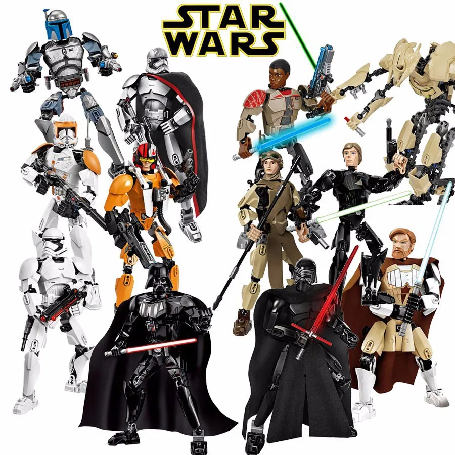 Star Wars Buildable Figure Stormtrooper Darth Vader Kylo Ren Chewbacca Boba Jango Fett General Grievou Action Figure Toy For Kid
Star Wars Buildable Figure Stormtrooper Darth Vader Kylo Ren Chewbacca Boba Jango Fett General Grievou Action Figure Toy For Kid