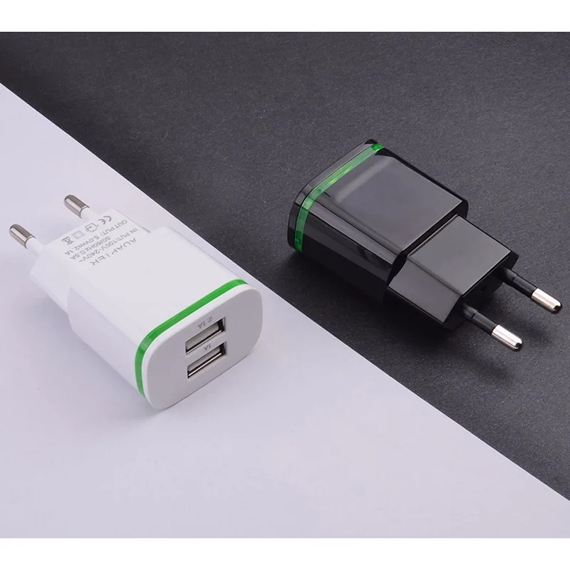 Universal USB 1A 2.1A 5V EU US Plug Mobile Phone Charger for Samsung s8 s9 Huawei Xiaomi iPhone 7 8 2 in 1 Wall Travel Charger
Universal USB 1A 2.1A 5V EU US Plug Mobile Phone Charger for Samsung s8 s9 Huawei Xiaomi iPhone 7 8 2 in 1 Wall Travel Charger