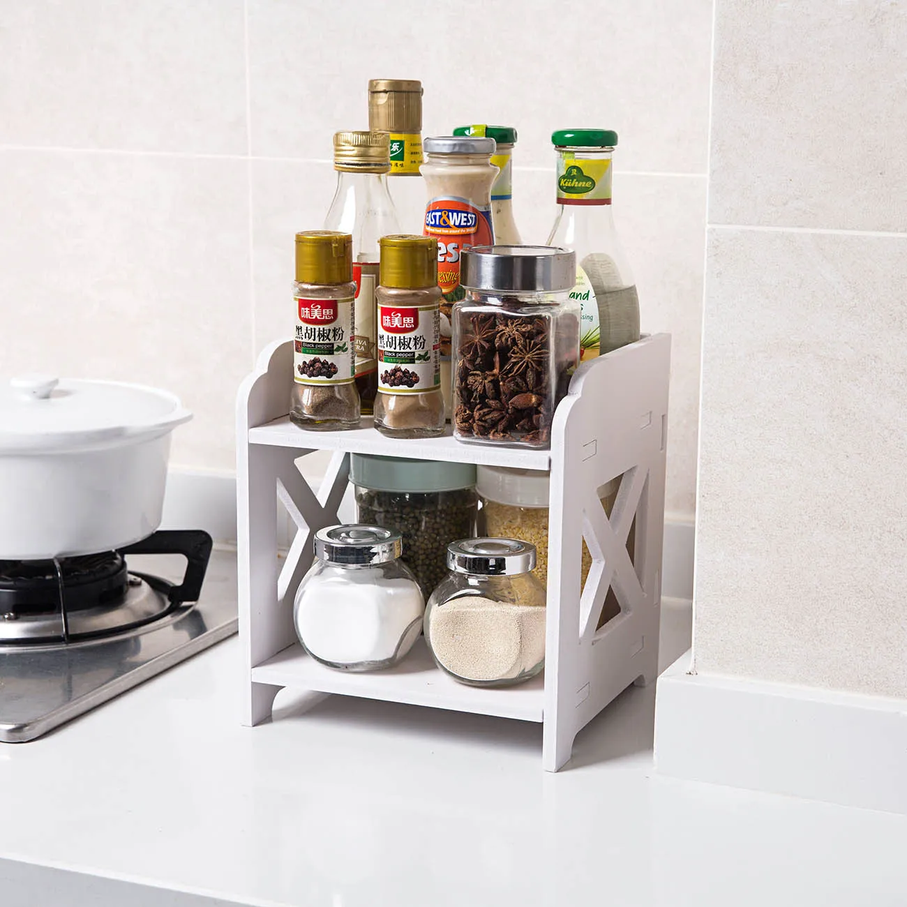 Kitchen Spice Rack Organizer PVC Waterproof Desktop Shelf Bathroom Storage Rack Shelves Makeup Organizer Table Sundries Holder
Kitchen Spice Rack Organizer PVC Waterproof Desktop Shelf Bathroom Storage Rack Shelves Makeup Organizer Table Sundries Holder