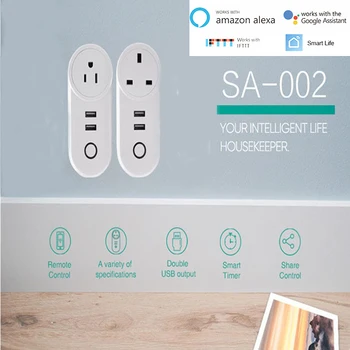 2.4G WiFi Wireless Smart Socket 10A Smart Timing Share Control Remote Control Switch Dual USB Socket Support Alexa/Google/IFTTT
2.4G WiFi Wireless Smart Socket 10A Smart Timing Share Control Remote Control Switch Dual USB Socket Support Alexa/Google/IFTTT