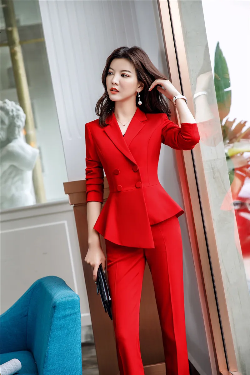 ladies suit red colour