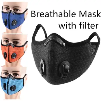 Cycling Mask with PM2.5 Filter Breathing Valve Earloops Dust-proof Haze-proof Outdoor Protective Exercise Mask Half Helmet Mask
Cycling Mask with PM2.5 Filter Breathing Valve Earloops Dust-proof Haze-proof Outdoor Protective Exercise Mask Half Helmet Mask
