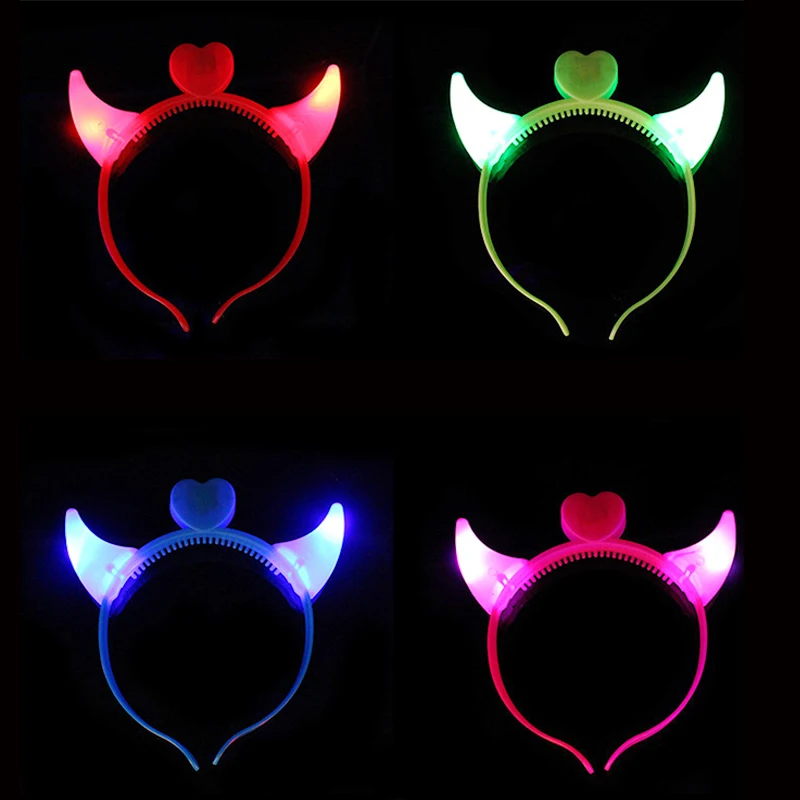 20pcs Colorful Led Headband Glowing Hairband Light Up Toys Head flash Headband Wear Wedding Concert Bar Party Supplies (7)