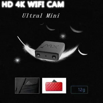 

WiFi Camcorder HD 4K Mini Camera Smallest IR Night Vision Micro Cam Motion Detection XW Car DVR supports 128G*32days