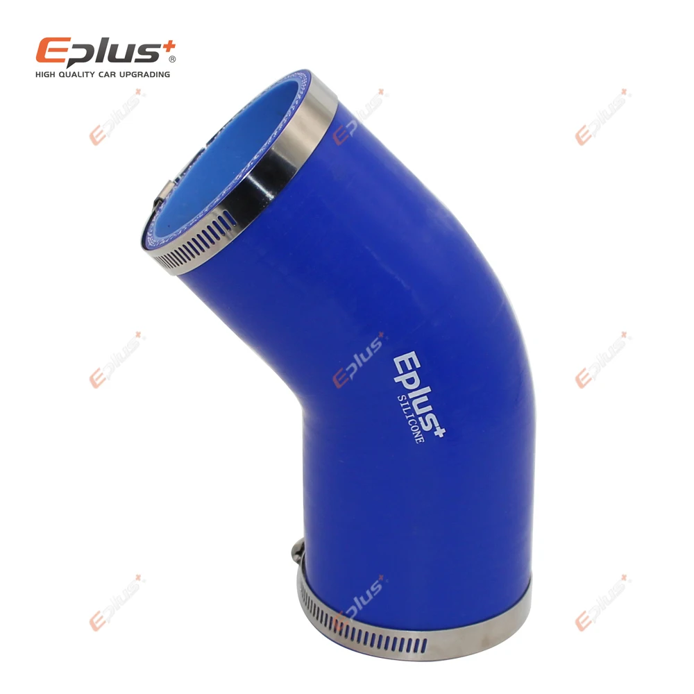 

EPLUS Universal Silicone Tubing Hose 45 Degrees Connector Car Intercooler Turbo Intake Pipe Coupler Blue Multi Size