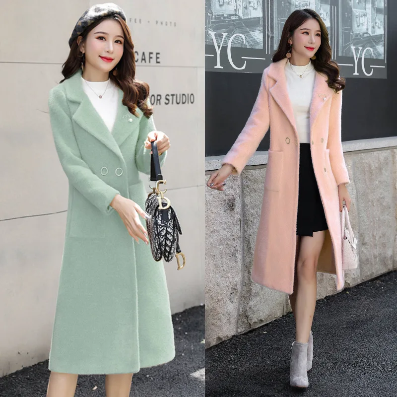 Laziness-Style Versatile Gold Mink Cashmere Overcoat Women's 2019 New Style Korean-style Autumn And Winter Coat Mink Fur Mid-len
Laziness-Style Versatile Gold Mink Cashmere Overcoat Women's 2019 New Style Korean-style Autumn And Winter Coat Mink Fur Mid-len
