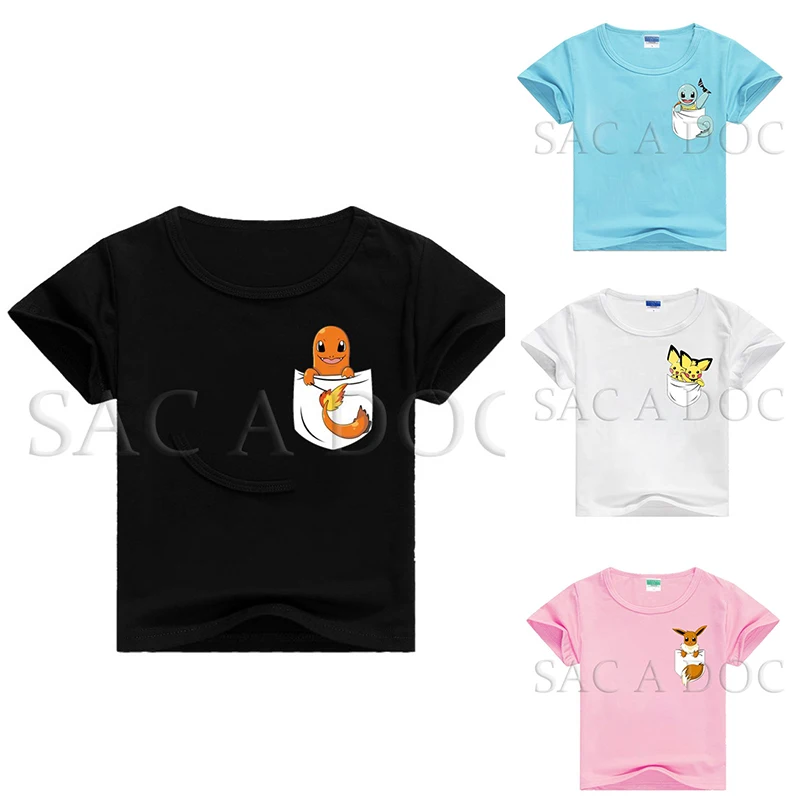 Pokemon Pocket Squirtle/Eevee/charmander Kids T Shirt Baby Boys Girls 3D Printed Tee Tops Summer Casual Short Sleeve Tee Shirts
Pokemon Pocket Squirtle/Eevee/charmander Kids T Shirt Baby Boys Girls 3D Printed Tee Tops Summer Casual Short Sleeve Tee Shirts