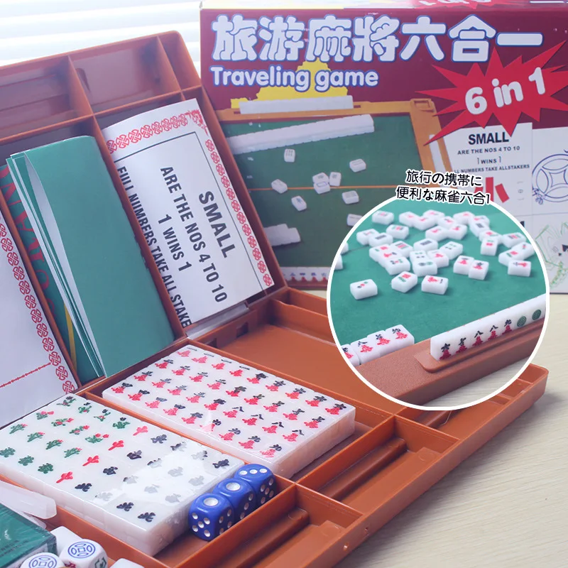 Upgraded Mini Mahjong Six-in-One Portable Travel Mahjong Even Table Solid Carving Travel Little Sparrow with Taiwan
Upgraded Mini Mahjong Six-in-One Portable Travel Mahjong Even Table Solid Carving Travel Little Sparrow with Taiwan