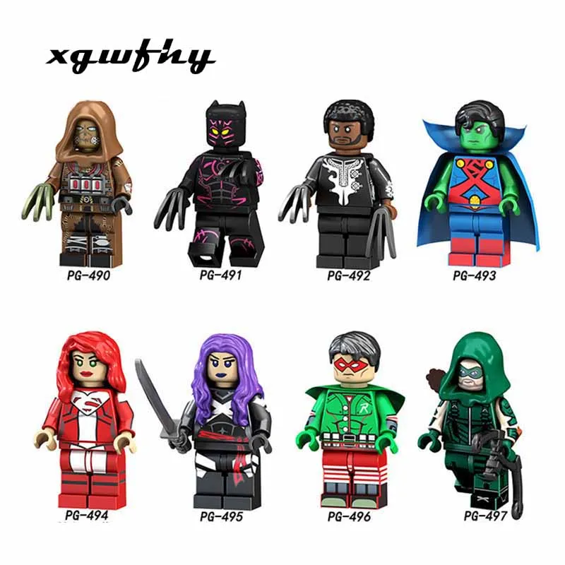 Single-selling DC Superhero Scarecrow Green Arrow Lingdie Robin Mars Superman Black Panther Building Blocks Children's ToysJM169
Single-selling DC Superhero Scarecrow Green Arrow Lingdie Robin Mars Superman Black Panther Building Blocks Children's ToysJM169