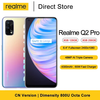 Realme Q2 Pro 5G Mobile Phone 128GB/256GB 8GB RAM 6.4'' Dimensity 800U Octa Core 48MP Rear Camera 4300mAh Smartphone
Realme Q2 Pro 5G Mobile Phone 128GB/256GB 8GB RAM 6.4'' Dimensity 800U Octa Core 48MP Rear Camera 4300mAh Smartphone
