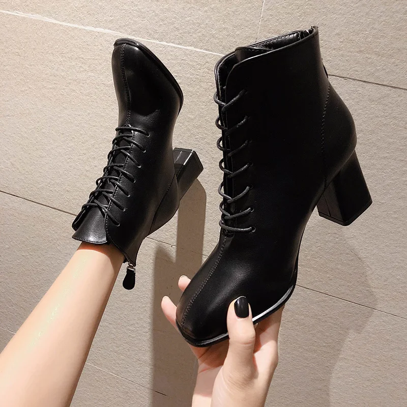 High Heel Boots Booties Ladies Rock Shoes Woman Winter Women Round Toe Low Heels booties Lace Up Luxury Designer Stiletto
High Heel Boots Booties Ladies Rock Shoes Woman Winter Women Round Toe Low Heels booties Lace Up Luxury Designer Stiletto