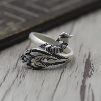 Retro Beauty Lady Peacock Ring Ring Thai Silver Retro Ring 925 Sterling Silver Jewelry
Retro Beauty Lady Peacock Ring Ring Thai Silver Retro Ring 925 Sterling Silver Jewelry