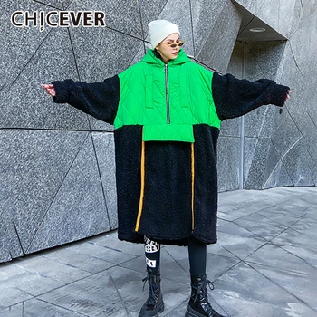 CHICEVER Patchwork Hit Color Women's Sweatshirt hooded long Sleeve fit Oversize Loose Pullovers Female 2020 Fashion clothes new
CHICEVER Patchwork Hit Color Women's Sweatshirt hooded long Sleeve fit Oversize Loose Pullovers Female 2020 Fashion clothes new