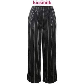 Kissmilk 2020 Spring And Summer Plus Size Simple Commute Slimming Leg Length Loose Casual Striped Wide Leg Pants Without Belt
Kissmilk 2020 Spring And Summer Plus Size Simple Commute Slimming Leg Length Loose Casual Striped Wide Leg Pants Without Belt