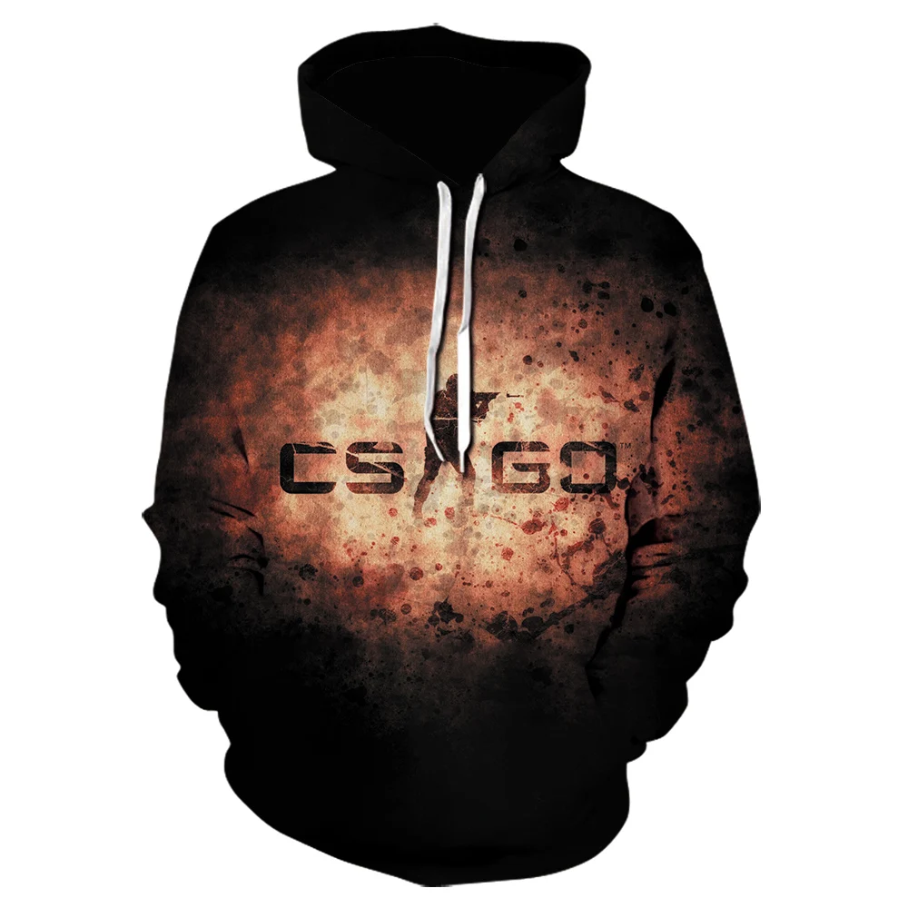 CS GO мужская толстовка с 3D-принтом модная уличная одежда зимняя Толстовка для