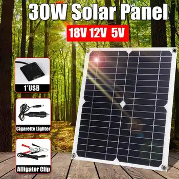 30W 12V 18V Solar Panel with battery Clip Solar Car Charger Solar Cells for Outdoor Camping Hiking
30W 12V 18V Solar Panel with battery Clip Solar Car Charger Solar Cells for Outdoor Camping Hiking