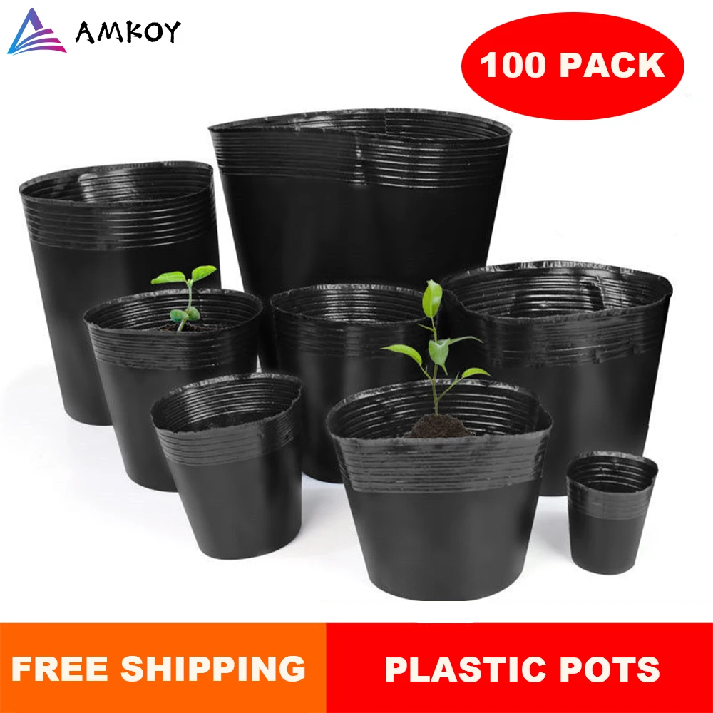 Фото AMKOY Nursery Pot plastic In Pots & Planters Not Coated box garden Propagation Container Grow Bag Garden Supplies | Дом и сад