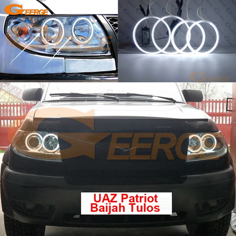 Для UAZ Patriot Baijah Tulos 2007 2014 Отличный ультра яркий CCFL ангельские глазки Halo набор колец