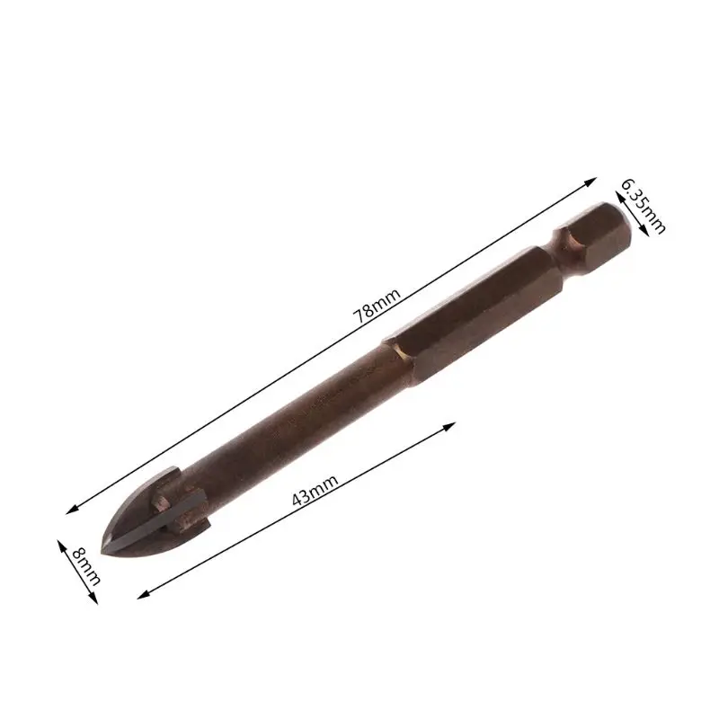Tungsten Carbide Glass Drill Bit Set Alloy Carbide Point with 4 Cutting Edges Tile and Glass Cross Spear Head Drill Bits 6XDD
Tungsten Carbide Glass Drill Bit Set Alloy Carbide Point with 4 Cutting Edges Tile and Glass Cross Spear Head Drill Bits 6XDD