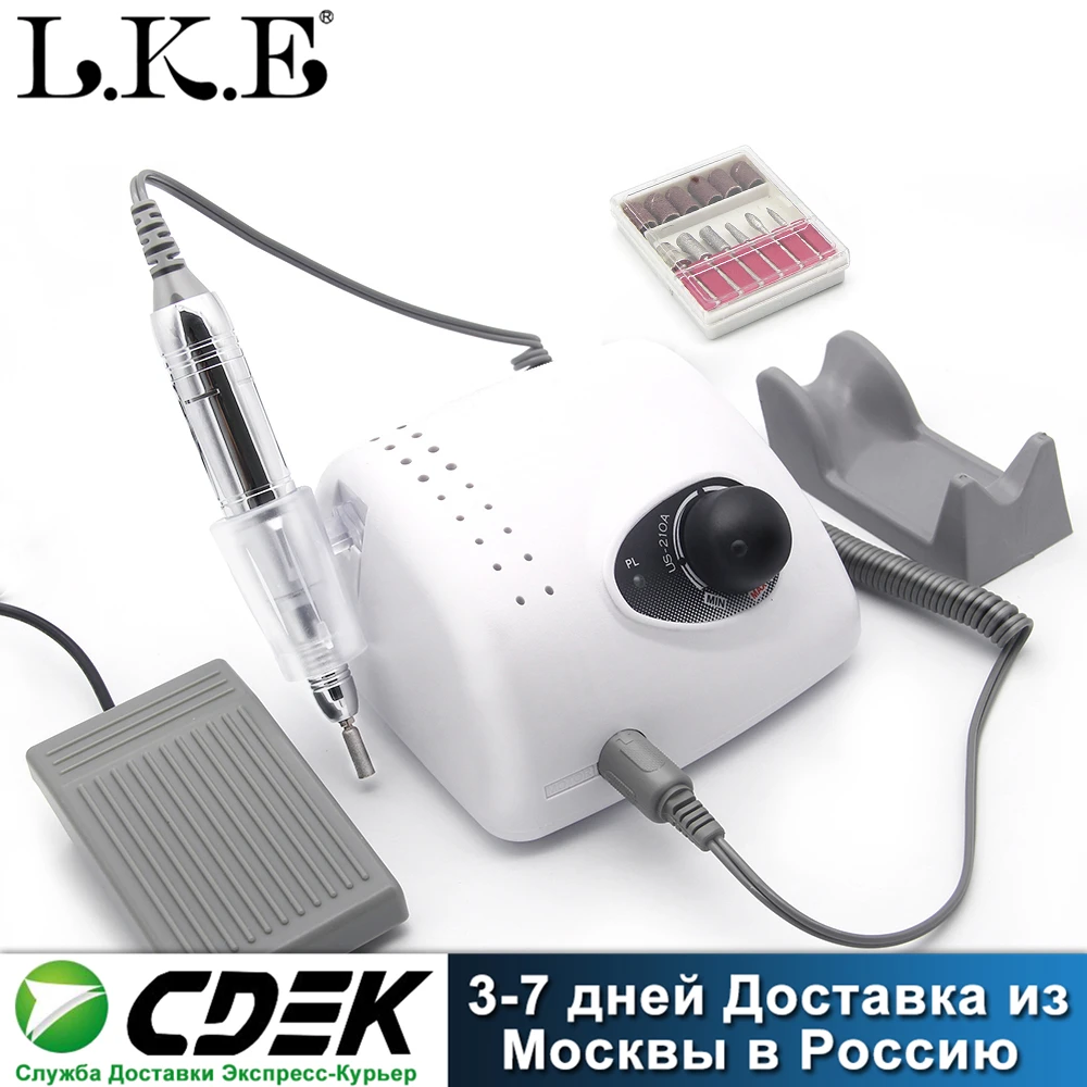 LKE 35000 электрические сверла для ногтей маникюрный набор машина мельница педикюра