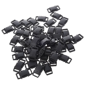 NEW-50pcs plastic side-trip loops 3/8″ black - accessories for large strap, dog collar, Paracord Bracelets. 
NEW-50pcs plastic side-trip loops 3/8″ black - accessories for large strap, dog collar, Paracord Bracelets.