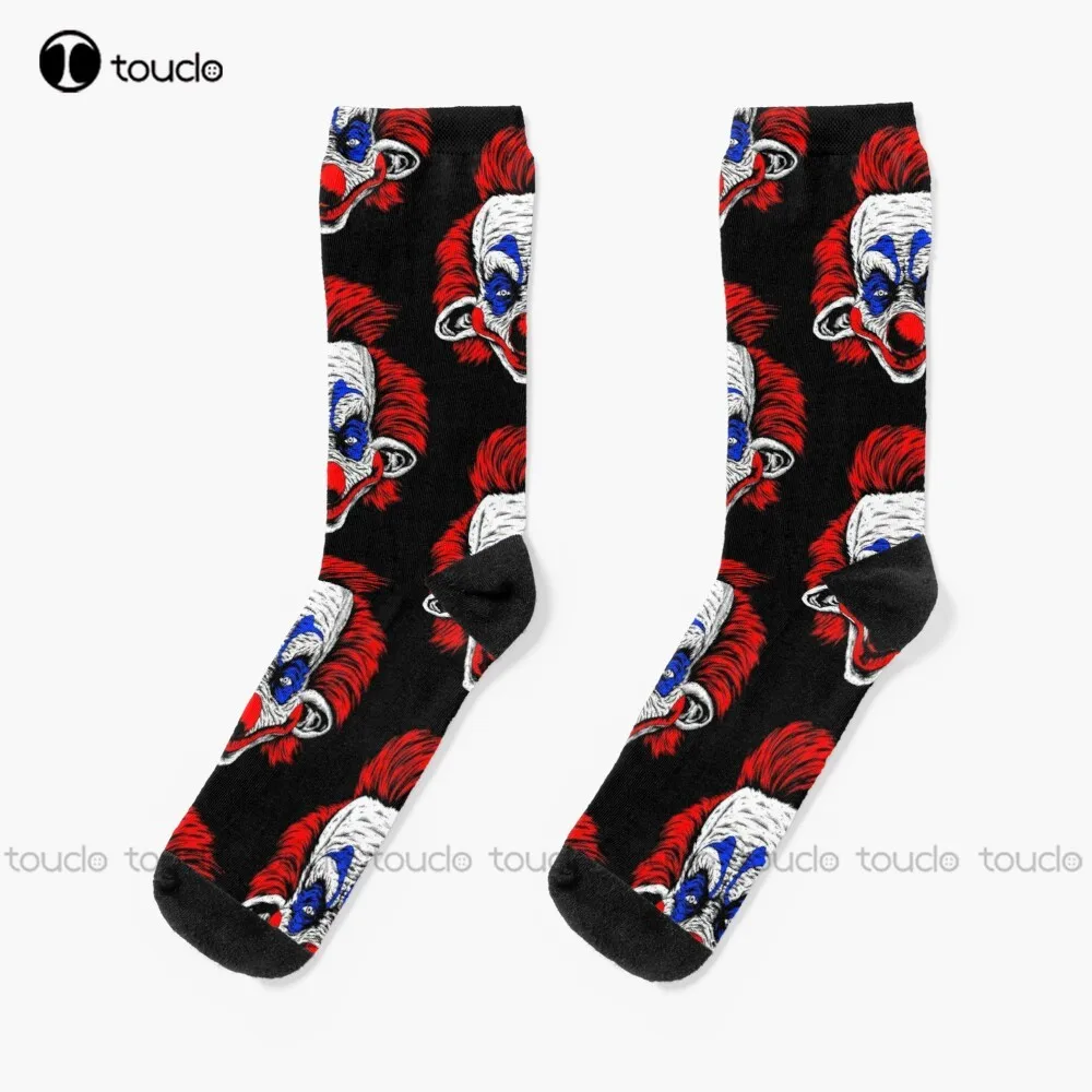 

Rudy 3 Killer Klowns Socks Women Crew Socks Thanksgiving Christmas New Year Gift Unisex Adult Teen Youth Socks Custom Funny Sock