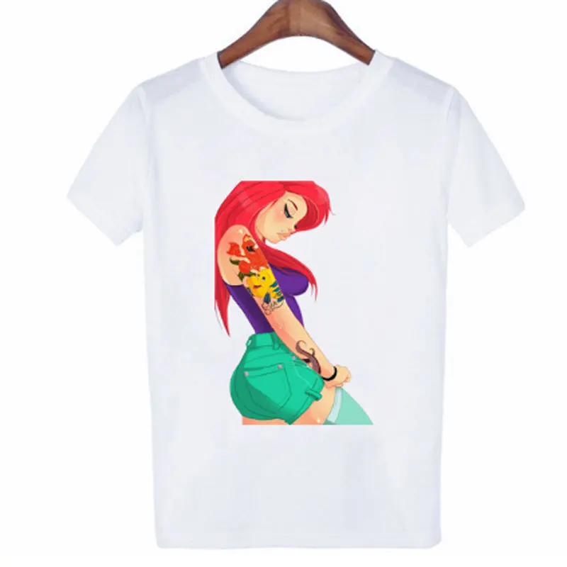 Ladies summer funny princess T-shirt ladies clothes Harajuku Slim T-shirt casual fashion aesthetic punk short-sleeved T-shirt 
Ladies summer funny princess T-shirt ladies clothes Harajuku Slim T-shirt casual fashion aesthetic punk short-sleeved T-shirt