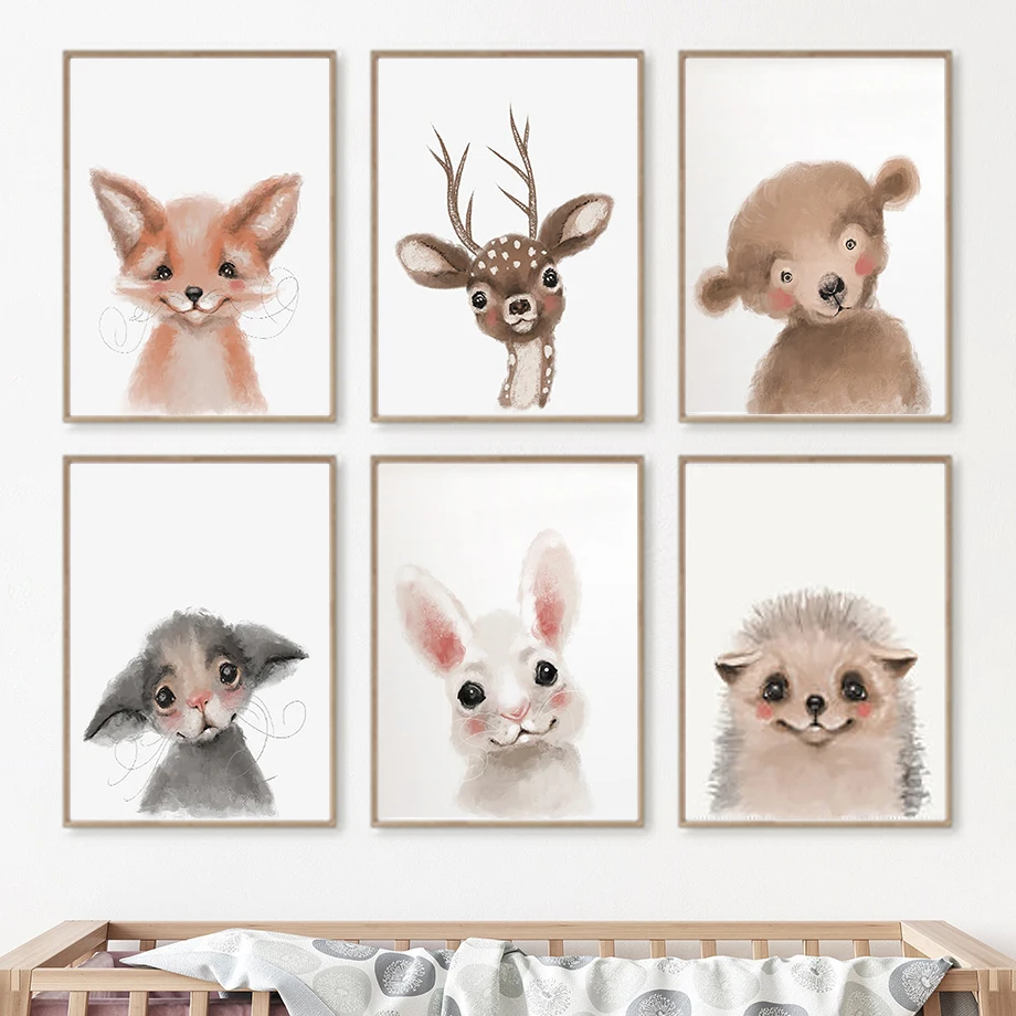 Watercolor Fox Rabbit Hedgehog Sika Deer Nordic Posters And Prints Wall Art Canvas Painting Animal Wall Pictures Kids Room Decor
Watercolor Fox Rabbit Hedgehog Sika Deer Nordic Posters And Prints Wall Art Canvas Painting Animal Wall Pictures Kids Room Decor