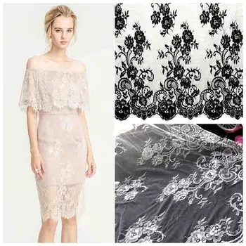 150x300cm Curtain Nylon Elelash Lace Trim Black White Wedding Dress Trimmings Lace and Embroidery A Sewing Fabric for Underwear
150x300cm Curtain Nylon Elelash Lace Trim Black White Wedding Dress Trimmings Lace and Embroidery A Sewing Fabric for Underwear