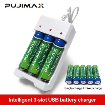 PUJIMAX Battery Charger For AA AAA rechargeable Batteries 3-solt Battery Charger With USB Plug Universal Power Tool Accessories
PUJIMAX Battery Charger For AA AAA rechargeable Batteries 3-solt Battery Charger With USB Plug Universal Power Tool Accessories