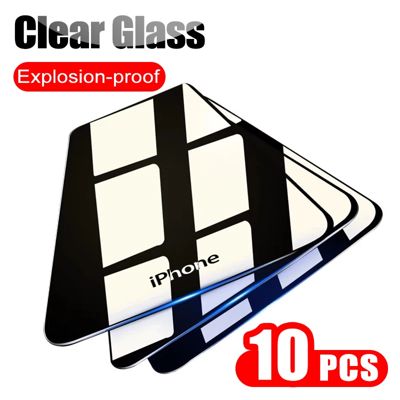 10 Pcs Tempered Protective Glass Film For iPhone 11 Pro XR X XS Max Screen Protector Film For iPhone 7 6 8 6s Plus 5 5S SE Glass
10 Pcs Tempered Protective Glass Film For iPhone 11 Pro XR X XS Max Screen Protector Film For iPhone 7 6 8 6s Plus 5 5S SE Glass
