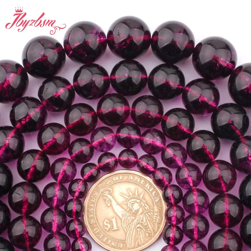 

Круглые Гладкие темно-фиолетовые кварцевые бусины из камня гранита, незакрепленные бусины-разделители для самостоятельного изготовления женских и мужских ожерелий, браслетов, ювелирных изделий, 15 дюймов