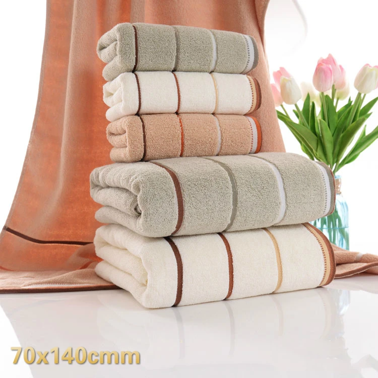 

70x140cm Cotton Thick Striped Jacquard Big Towel Adult Bathroom Bathrobe Beach Sauna Steam Room Wrap Towel Gift Toallas Towels