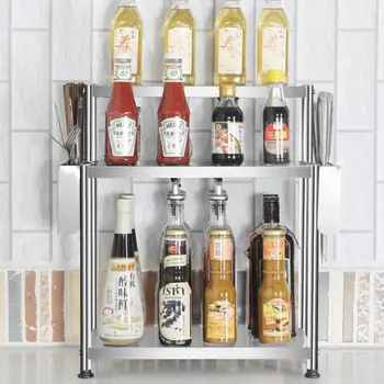 Stainless Steel Kitchen Shelf, Table Top Condiment Rack, Knife Rack, Multi-layer Space Storage Rack
Stainless Steel Kitchen Shelf, Table Top Condiment Rack, Knife Rack, Multi-layer Space Storage Rack