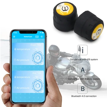 Bluetooth TPMS APP Mode Motorcycle Tire Pressure Monitoring System 2PCS External Sensors Real-time monitoring Motor Tyre Alarm
Bluetooth TPMS APP Mode Motorcycle Tire Pressure Monitoring System 2PCS External Sensors Real-time monitoring Motor Tyre Alarm