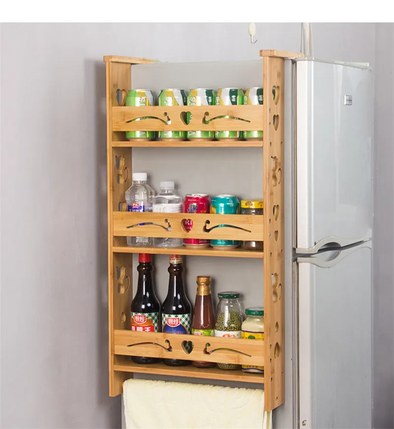 Bamboo Refrigerator Rack Kitchen Storage Rack Side Hanging Wooden Magnetic Storage Rack 3-Layers Storage Refrigerator Rack Side
Bamboo Refrigerator Rack Kitchen Storage Rack Side Hanging Wooden Magnetic Storage Rack 3-Layers Storage Refrigerator Rack Side